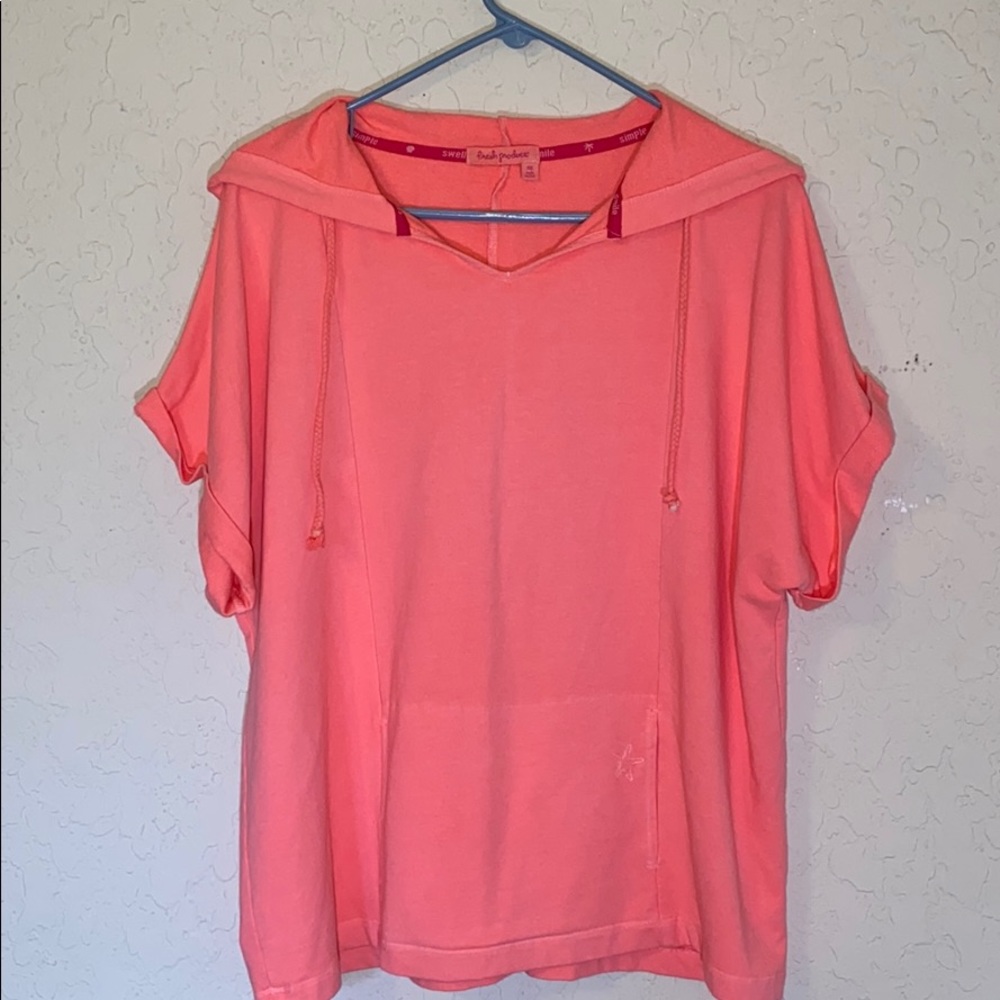 Fresh Produce Hooded Beach Cover Up Shirt NWOT